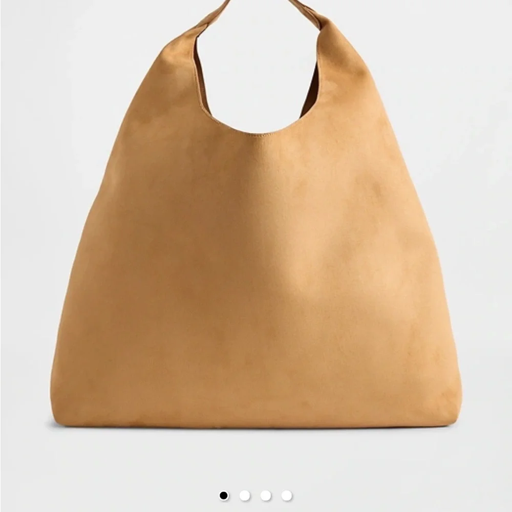 GAP NWT Vegan Suede Slouchy Tote Bag - Honey Brown